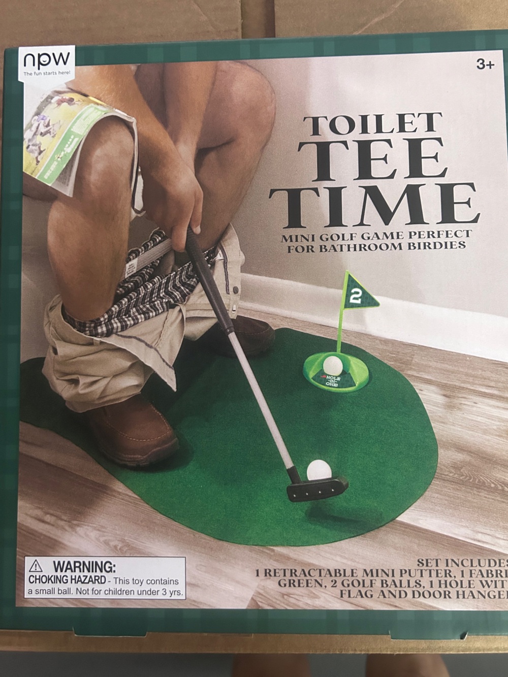 npw Green Toilet Tee Time Mini Golf Set